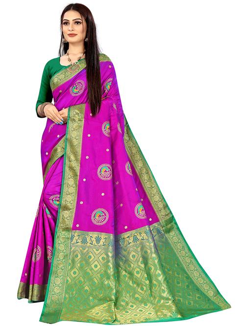 self design handloom saree with saree with blouse - 19937511 - Very Small Image - 1