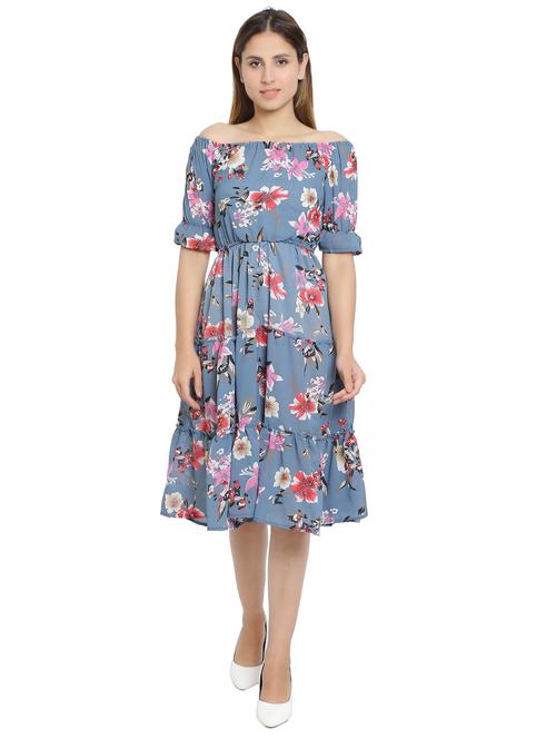women's tiered dress floral dress - 19938227 - Very Small Image - 1