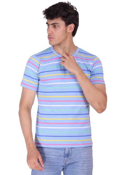 round neck striped regular t-shirt - 19938390 - Very Small Image - 1