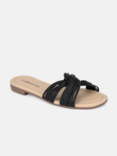 black synthetic slip on sandals - 19938636 - Very Small Image - 1