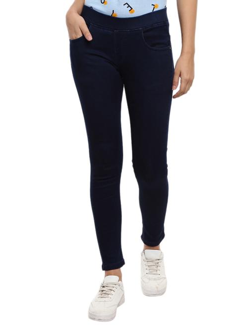 dark blue cotton jeggings - 19938664 - Very Small Image - 1