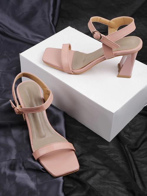pink leatherette ankle strap sandal - 19938794 - Very Small Image - 1