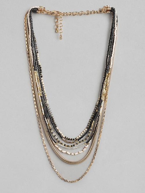 gold metal chain necklace - 19938926 - Very Small Image - 1