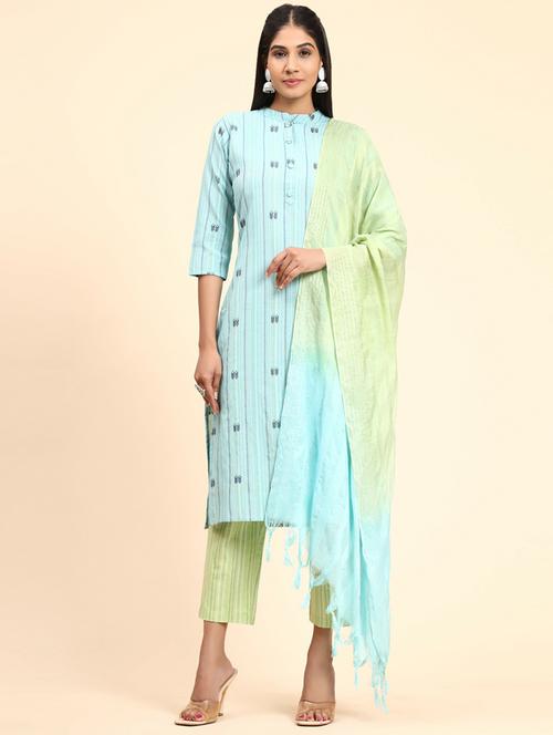 printed kurta dupatta set - 19942736 - Very Small Image - 1