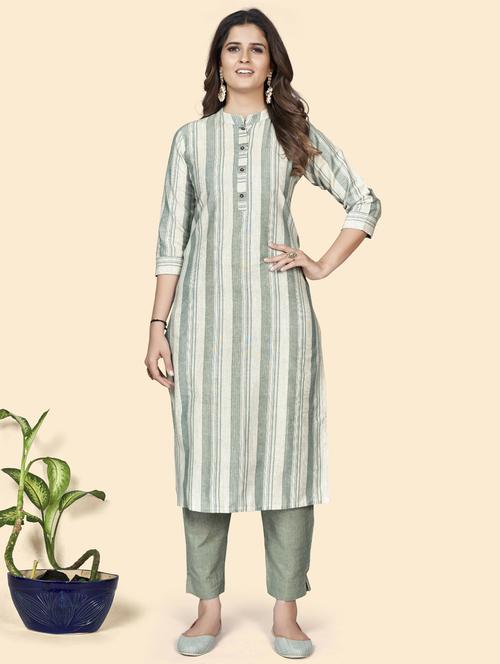 stripes kurta pant set - 19942746 - Very Small Image - 1