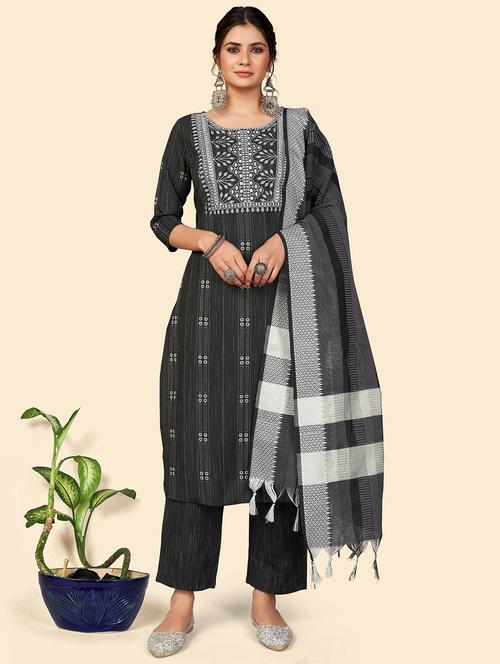 printed kurta dupatta set - 19942822 - Very Small Image - 1