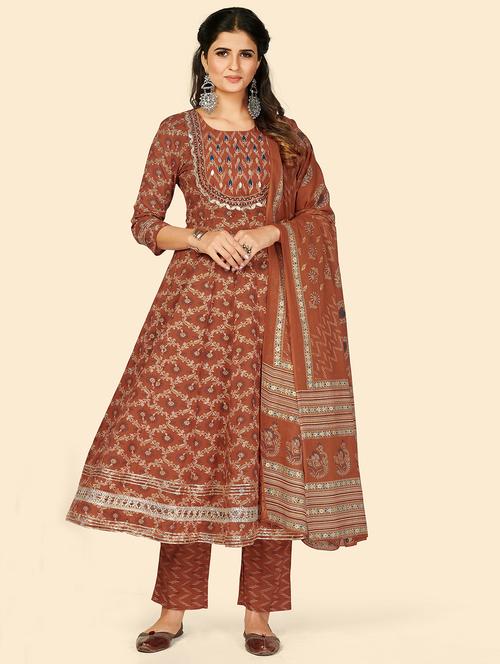 floral kurta dupatta set - 19942851 - Very Small Image - 1