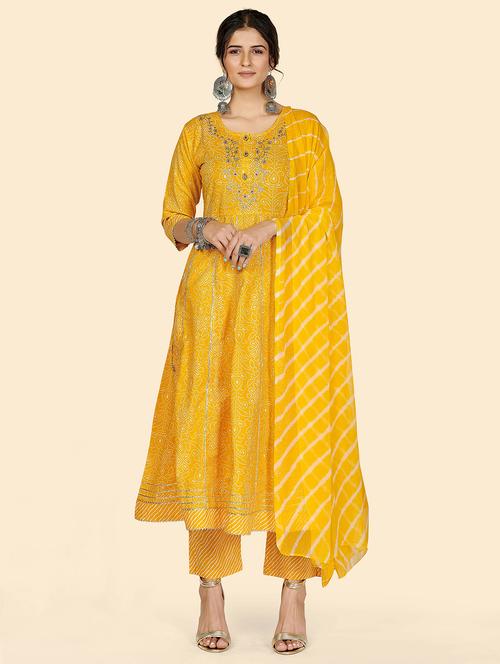 printed kurta dupatta set - 19942866 - Very Small Image - 1