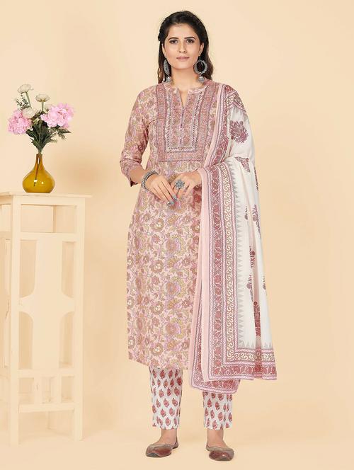 printed kurta dupatta set - 19942917 - Very Small Image - 1