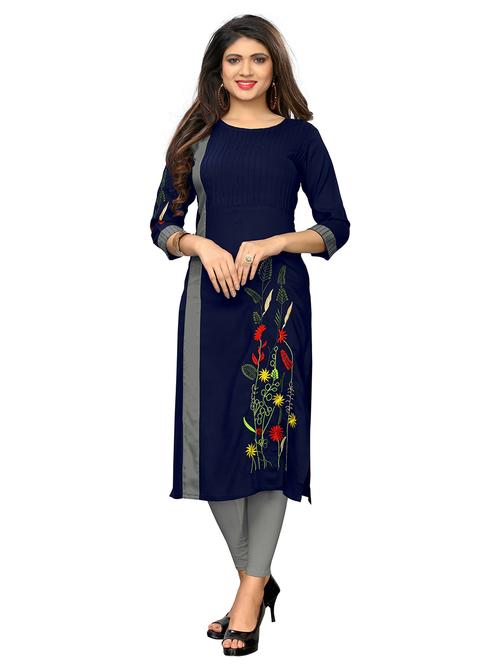 women's straight kurta - 19943089 - Very Small Image - 1