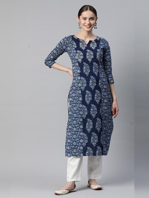 women's straight kurta - 19943124 - Very Small Image - 1