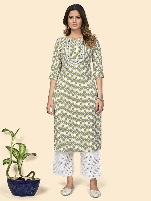 women's straight kurta - 19943304 - Very Small Image - 1
