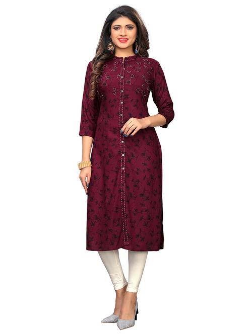 women's straight kurta - 19943407 - Very Small Image - 1