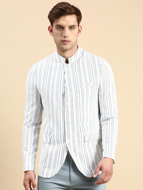 men's printed bandhgalas casual blazer - 19944314 - Very Small Image - 1