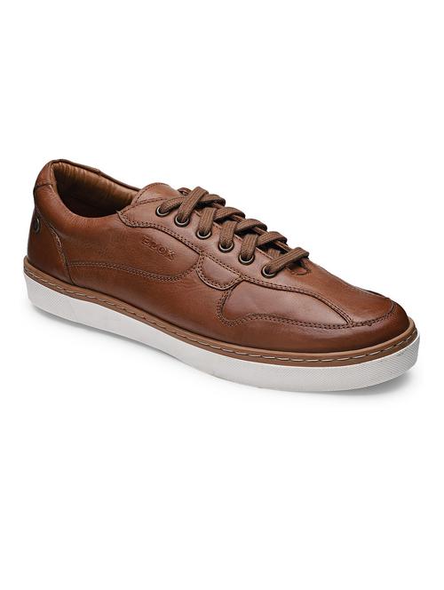 tan leather lace up sneakers - 19945700 - Very Small Image - 1
