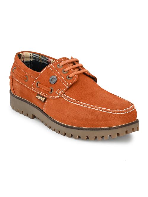 tan leather lace up boatshoes - 19946989 - Very Small Image - 1