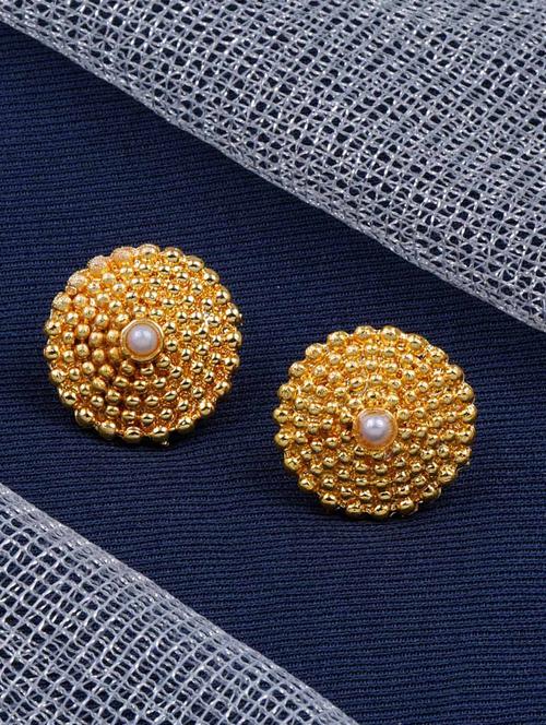 gold alloy studs earring - 19947133 - Very Small Image - 1