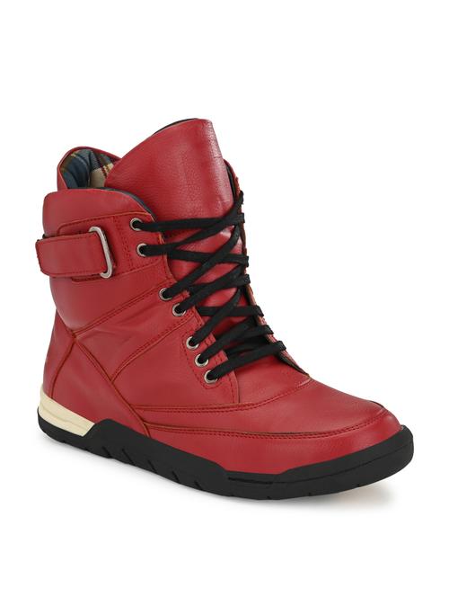 red synthetic high tops boots - 19947311 - Very Small Image - 1