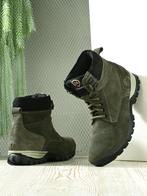 green lace up high ankle boot - 19947393 - Very Small Image - 1