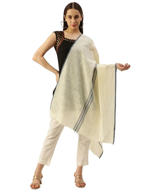 white cotton scarf - 19947506 - Very Small Image - 1
