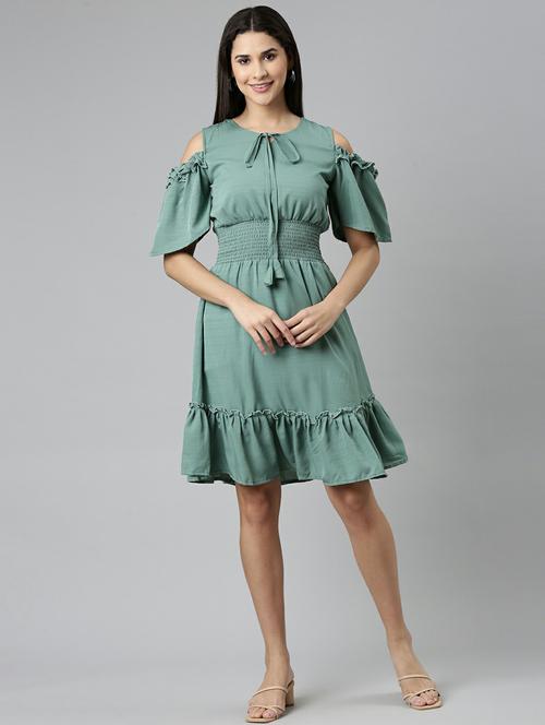 Women's Tiered Dress Solid Dress - 19947720 - Very Small Image - 1