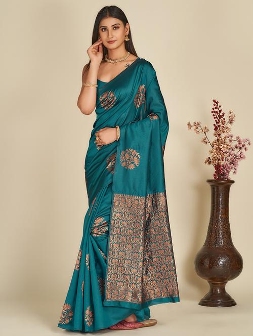 women's banarasi saree with blouse - 19947999 - Very Small Image - 1