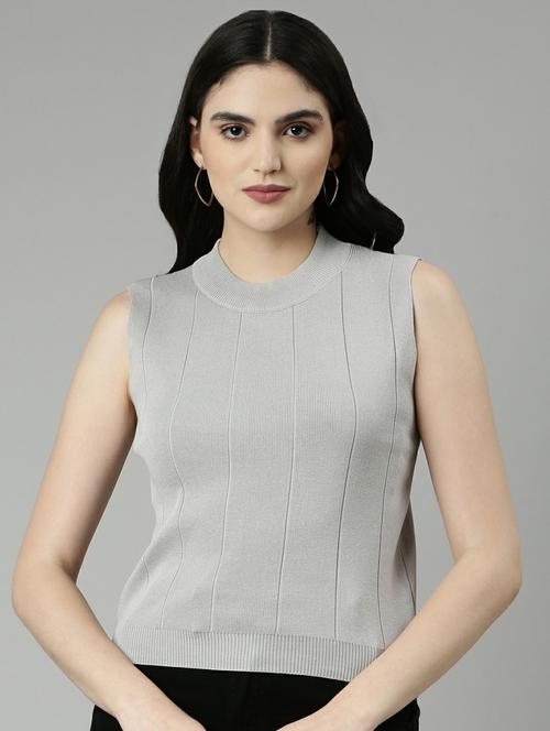 women's straight mock neck top - 19948296 - Very Small Image - 1