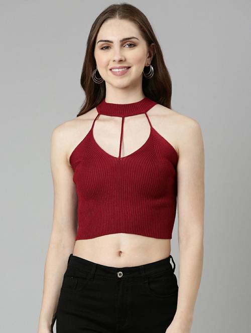 women's crop halter neck top - 19948368 - Very Small Image - 1