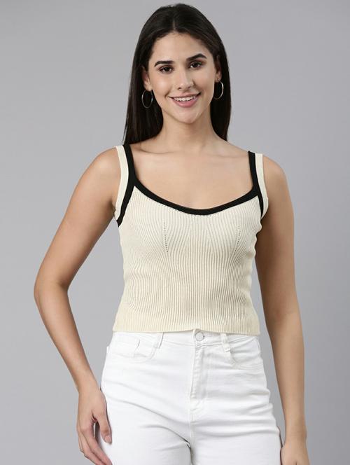 women's crop scoop neck top - 19948375 - Very Small Image - 1