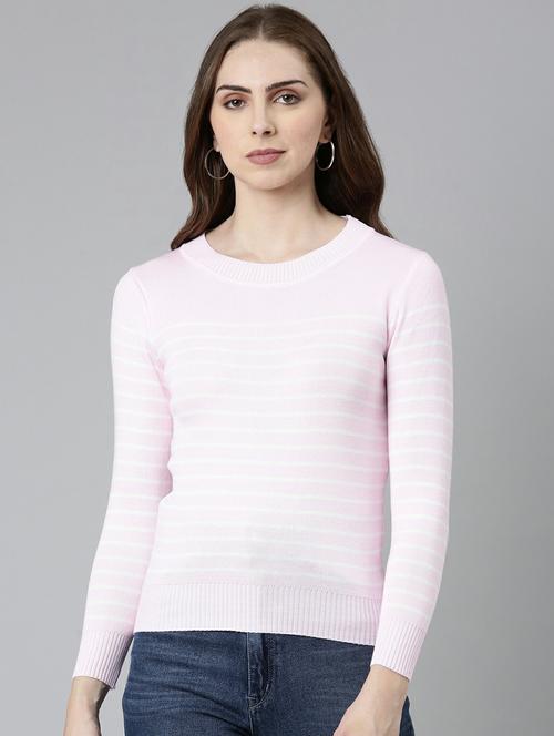 women's straight round neck top - 19948420 - Very Small Image - 1