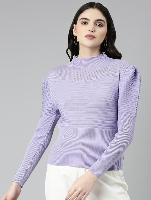 women's straight high neck top - 19948436 - Very Small Image - 1