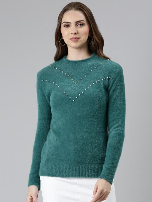 women's straight crew neck top - 19948529 - Very Small Image - 1