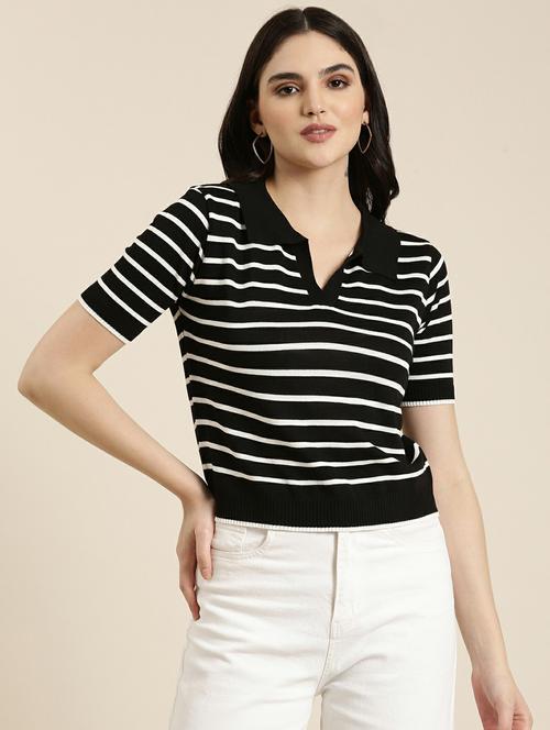 women's straight collared top - 19948655 - Very Small Image - 1