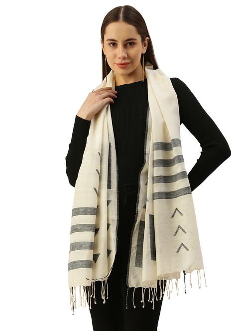 white cotton scarf - 19948966 - Very Small Image - 1