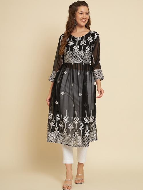 women's flared kurta - 19949122 - Very Small Image - 1