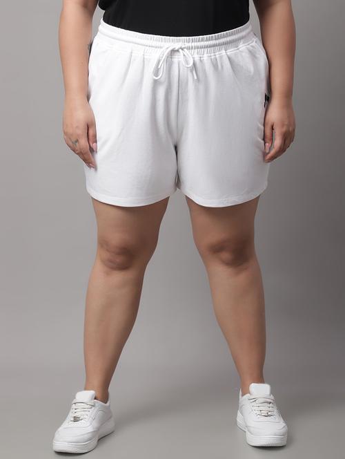 drawstring waist solid sports shorts - 19950644 - Very Small Image - 1