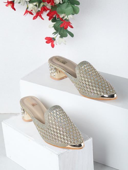 silver slip on mule sandal - 19951709 - Very Small Image - 1