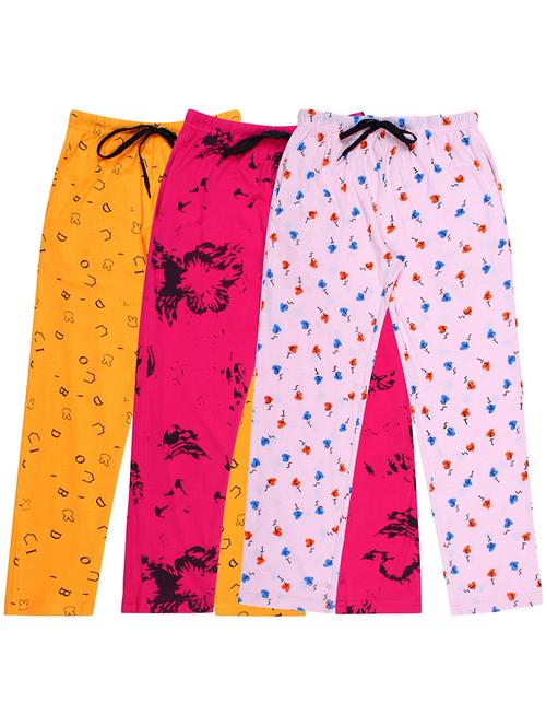 girls printed nightwear pyjama set combo - 19953733 - Very Small Image - 1