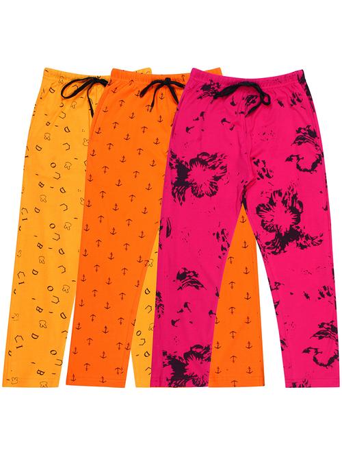 girls printed nightwear pyjama set combo - 19953741 - Very Small Image - 1
