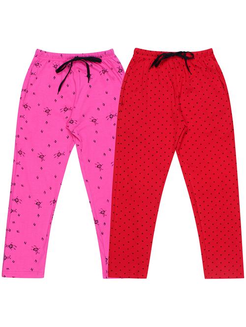 girls printed nightwear pyjama set combo - 19953787 - Very Small Image - 1