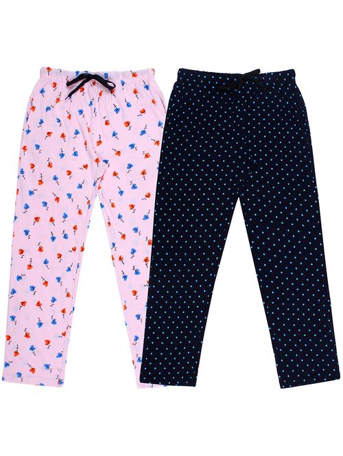 girls printed nightwear pyjama set combo - 19953790 - Very Small Image - 1