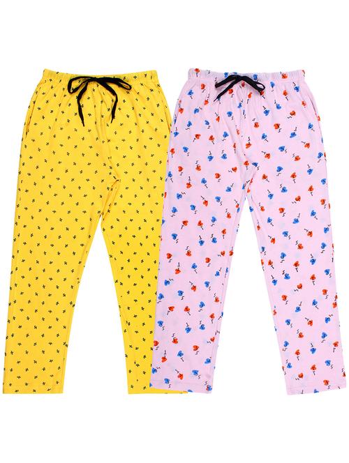 girls printed nightwear pyjama set combo - 19953793 - Very Small Image - 1