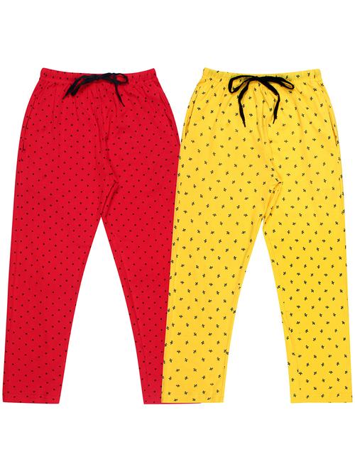 girls printed nightwear pyjama set combo - 19953798 - Very Small Image - 1