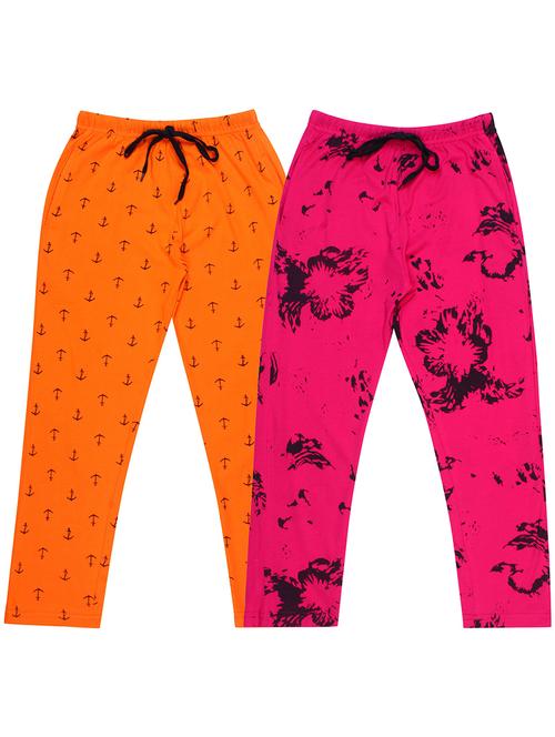 girls printed nightwear pyjama set combo - 19953810 - Very Small Image - 1