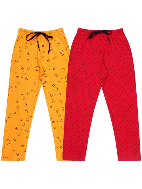 girls printed nightwear pyjama set combo - 19953823 - Very Small Image - 1