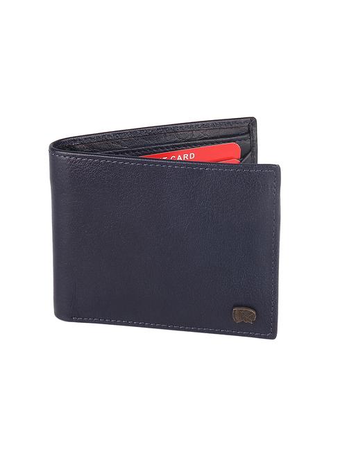 navy blue genuine leather wallet - 19954217 - Very Small Image - 1