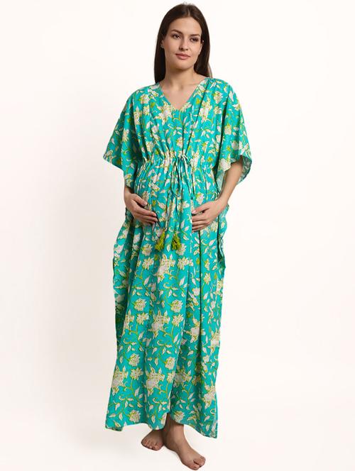 v neck printed maternity wear kaftan  - 19954247 - Very Small Image - 1