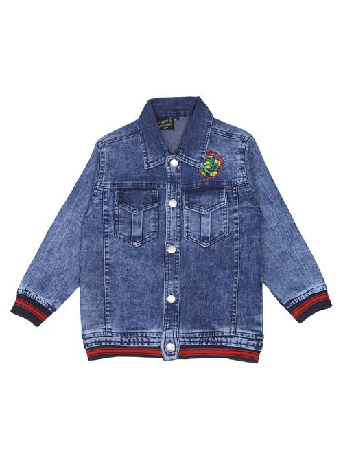 girls shirt collar solid regular jacket - 19955336 - Very Small Image - 1