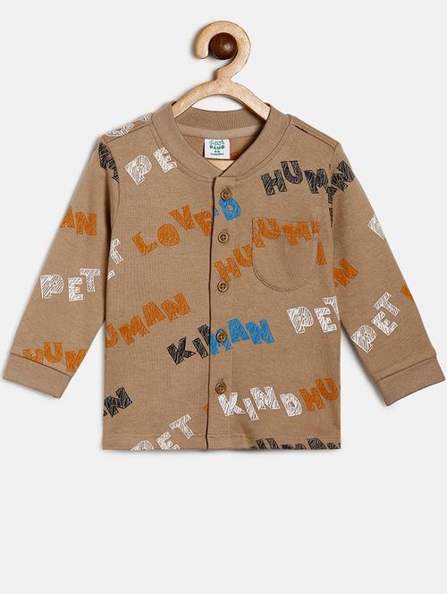 boys mandarin collar printed shirt - 19955447 - Very Small Image - 1