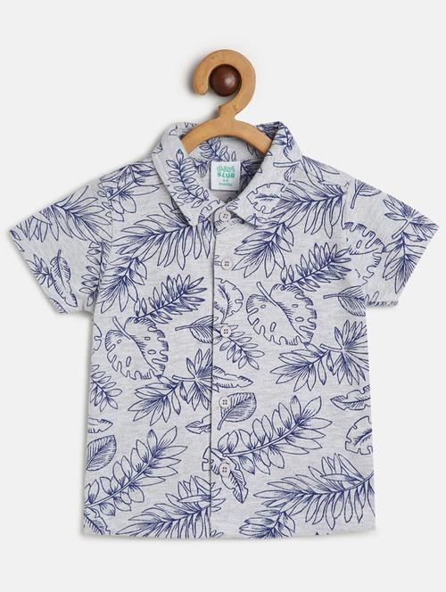 boys shirt collar printed shirt - 19955455 - Very Small Image - 1